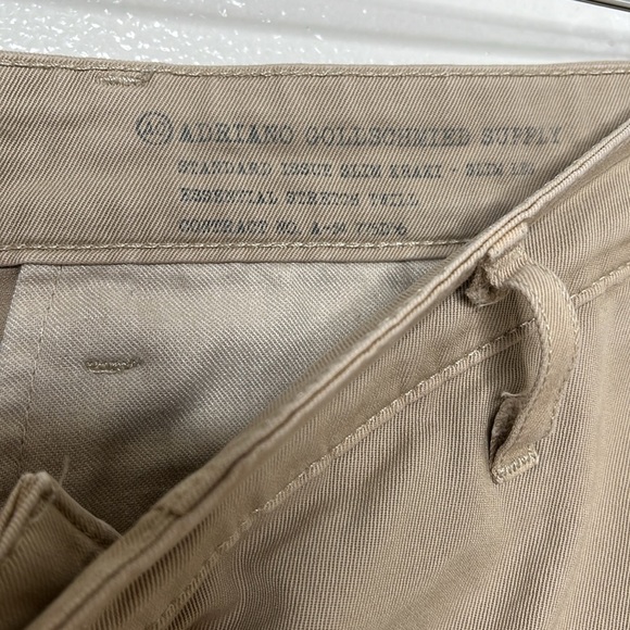 Adriano Goldschmied Supply Tan Standard Issue Slim Khaki Pants Men Size 36 SPOT - Picture 2 of 6